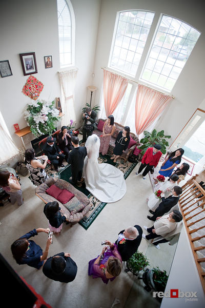 The tea ceremony in San's parent's home. (Photo by Scott Eklund/Red Box Pictures)