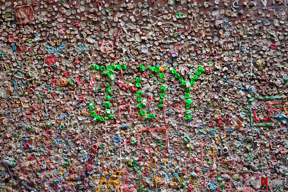 Gum Wall, Pike Place Market, Seattle, 12/19/09