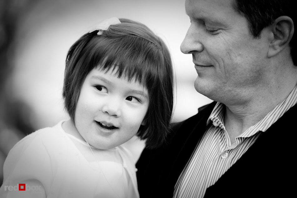 Dad and daughter before baptism, Seattle, WA. (Photography by Rob Sumner / Red Box Pictures)