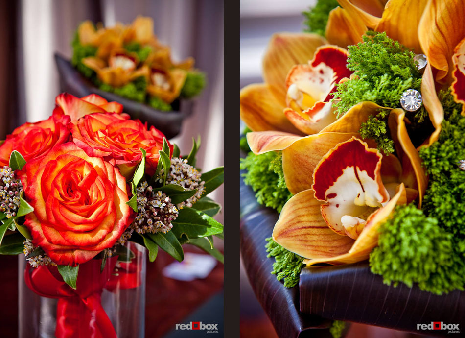 Flower arrangements from Esprit de Fleur (Photo by Red Box Pictures)
