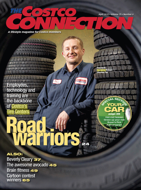 Costco Connection cover, April 2010.