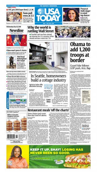 Red Box Pictures photo featured on front page of USA Today