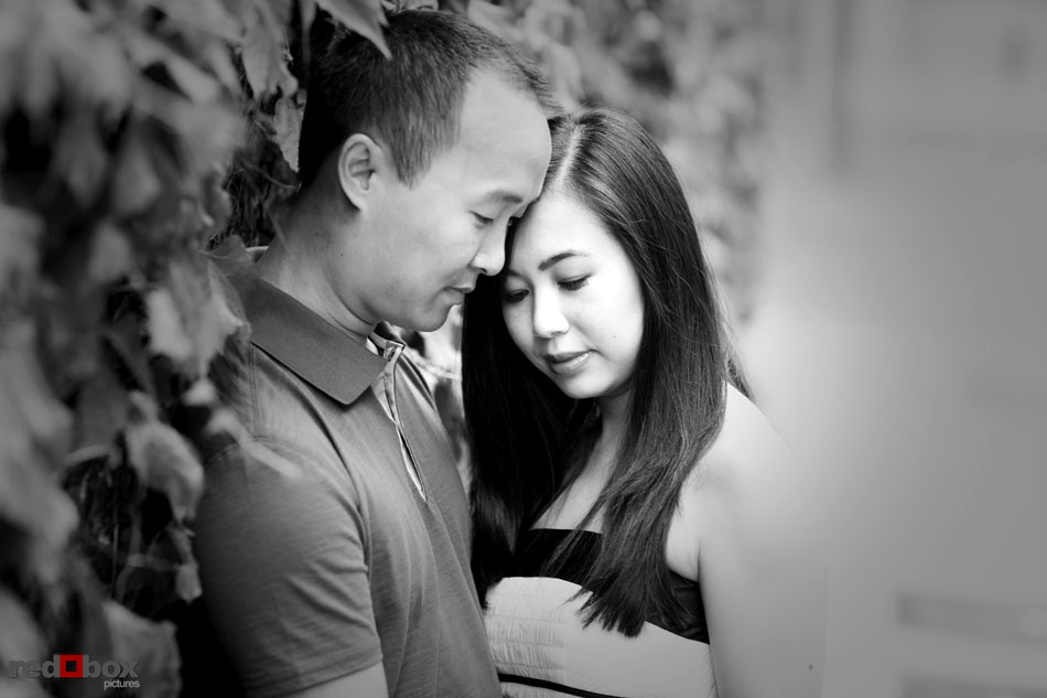 Engagement session in an alley in Pioneer Square in Seattle, WA. Photography by Scott Eklund Red Box Pictures