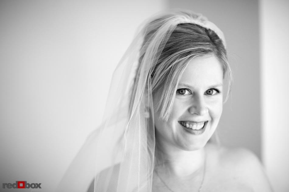 A portait of the bride at the Sorrento Hotel in Seattle, Washington. (Seattle Wedding Photography Scott Eklund Red Box Pictures)
