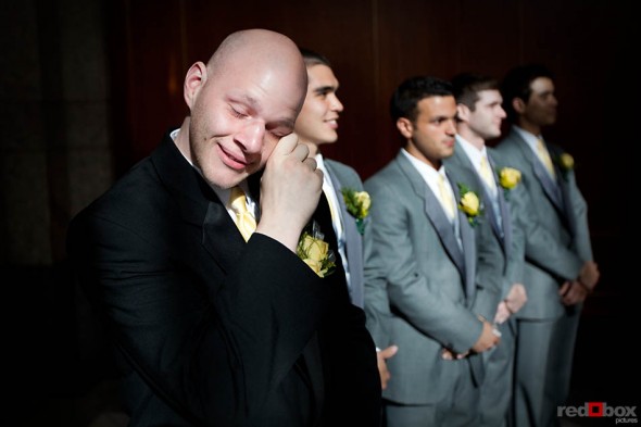 crying groom