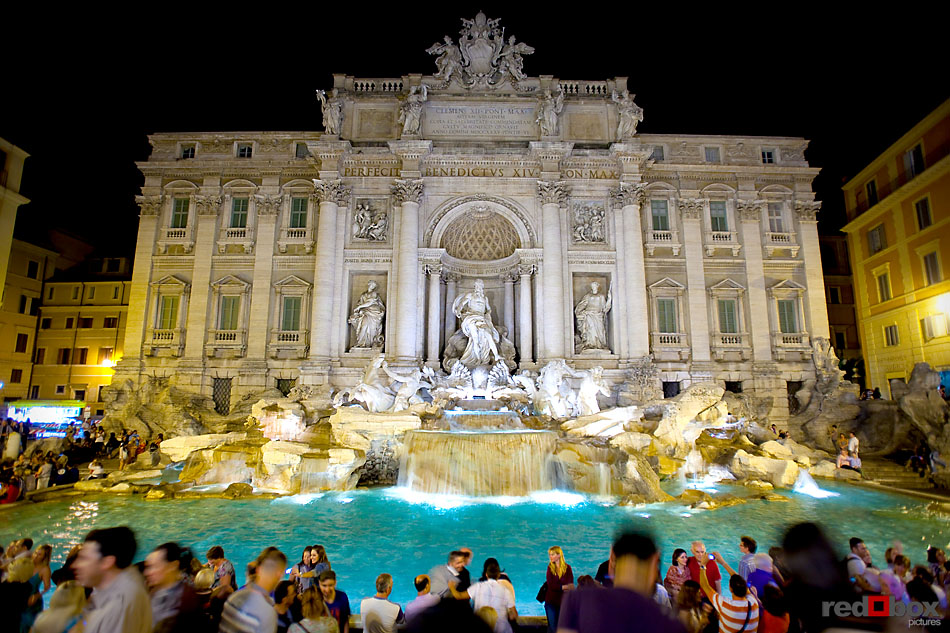 The famed Trevi Fountain in Rome, Italy. (Italy Photography By Scott Eklund/Red Box Pictures)