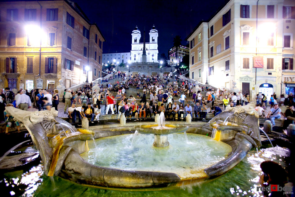 The Spanish Steps is the place to be in Rome on a Friday night. (Italy photography by Scott Eklund/Red Box Pictures)