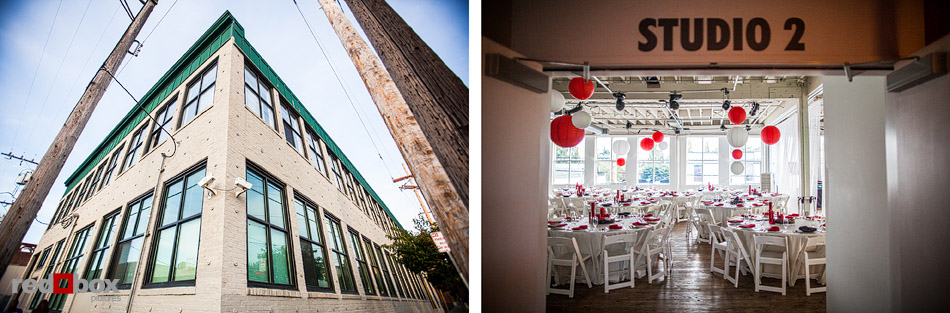 The exterior of Pravda Studio wedding venue on Capitol Hill in Seattle. (Photo by Andy Rogers/Red Box Pictures)