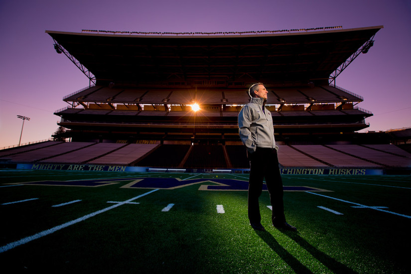 University of Washington head football coach Chris Petersen