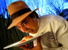 Thierry Rautureau, chef-owner of Rover's, can't resist his own food. (Photographer: Scott Eklund)