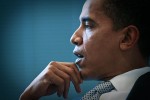 President Barack Obama during an interview in Seattle. (Photographer: Dan DeLong)