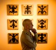 Cuban-born Seattle painter Juan Alonso at his show at Francine Seders Gallery in Seattle. (Photographer: Scott Eklund)